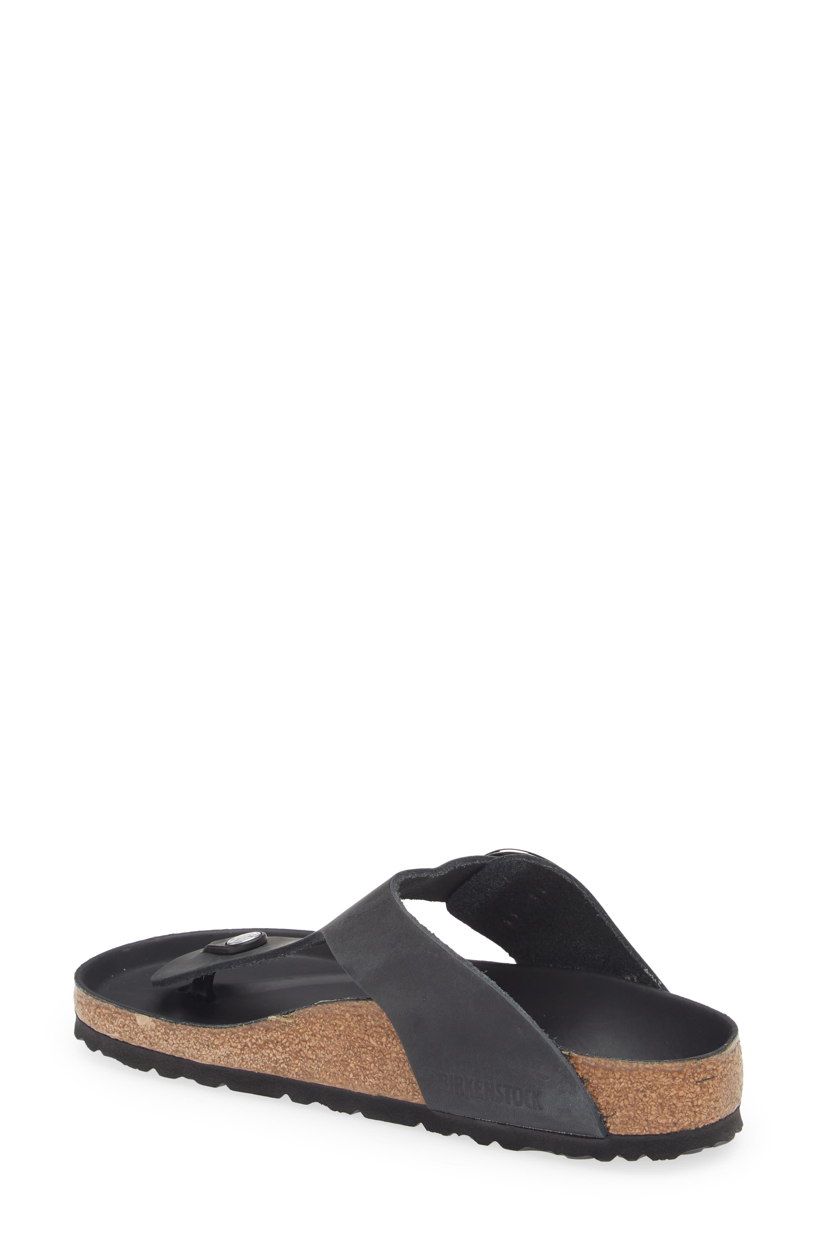 Birkenstock Gizeh Big Buckle Slide Sandal, Alternate, color, Black Leather