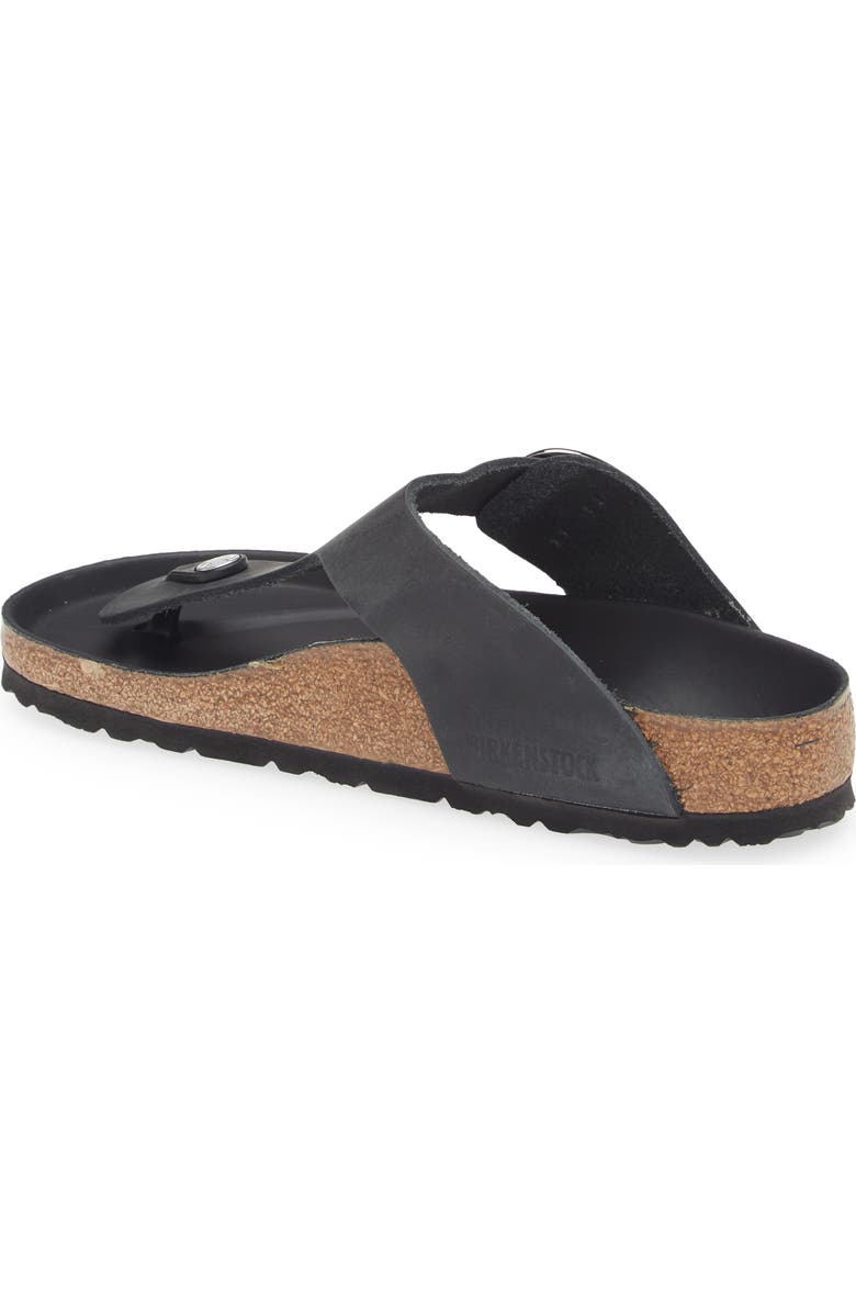 Birkenstock Gizeh Big Buckle Slide Sandal, Alternate, color, Black Leather