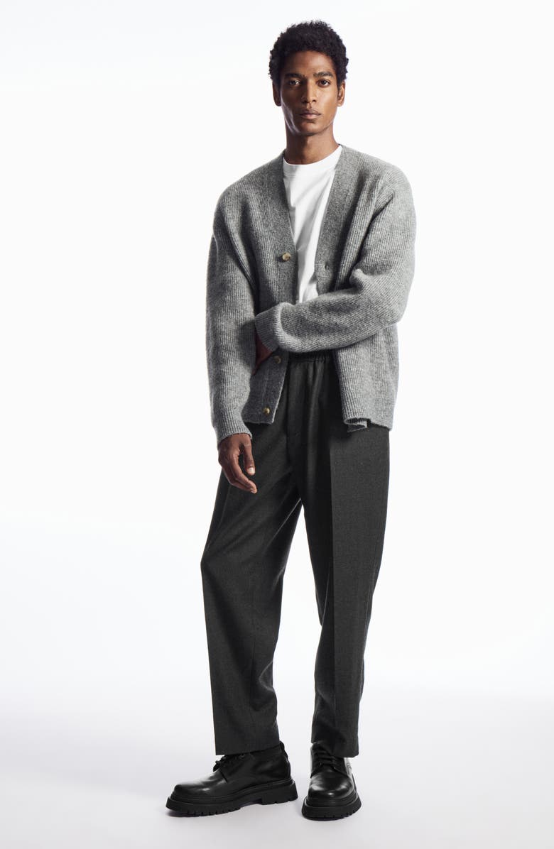 COS Regular Fit Wool & Mohair Blend Cardigan, Alternate, color, 