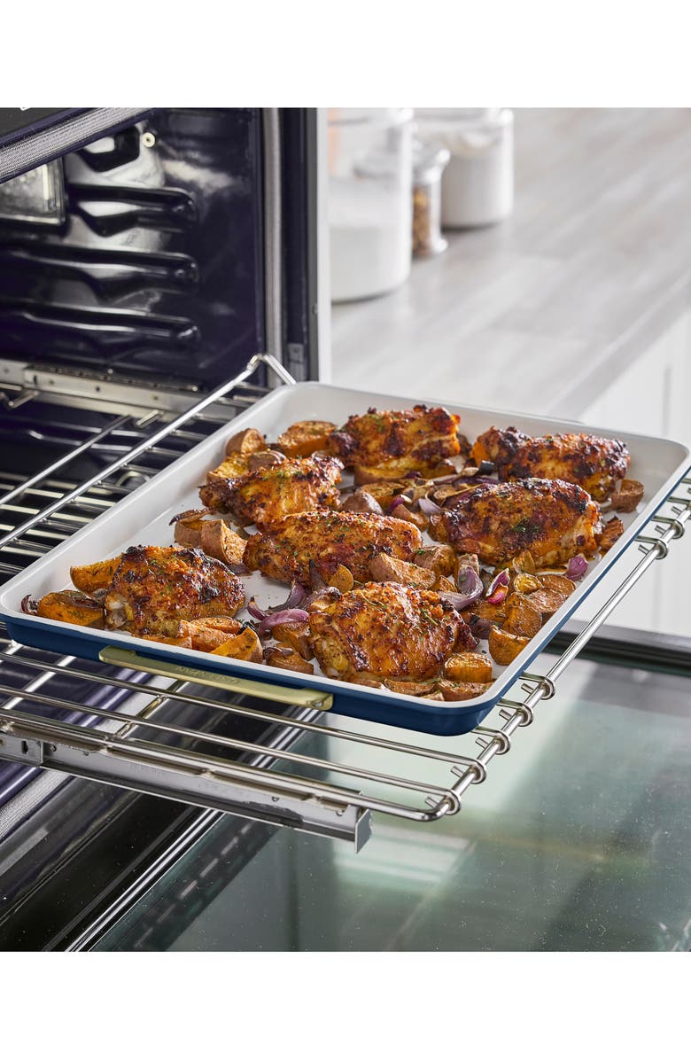GreenPan Reserve Aluminized Steel Half Sheet Pan, Alternate, color, Twilight
