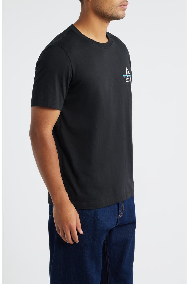 Regular Fit Triangle Organic Cotton Graphic T-Shirt, Alternate, color, BLACK