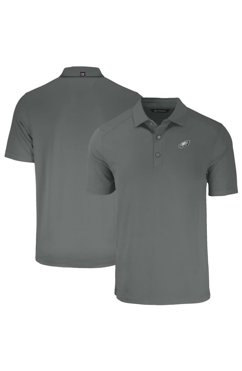 Cutter & Buck Men's Cutter & Buck Gray Philadelphia Eagles Forge Eco Stretch Recycled Polo, Alternate, color,