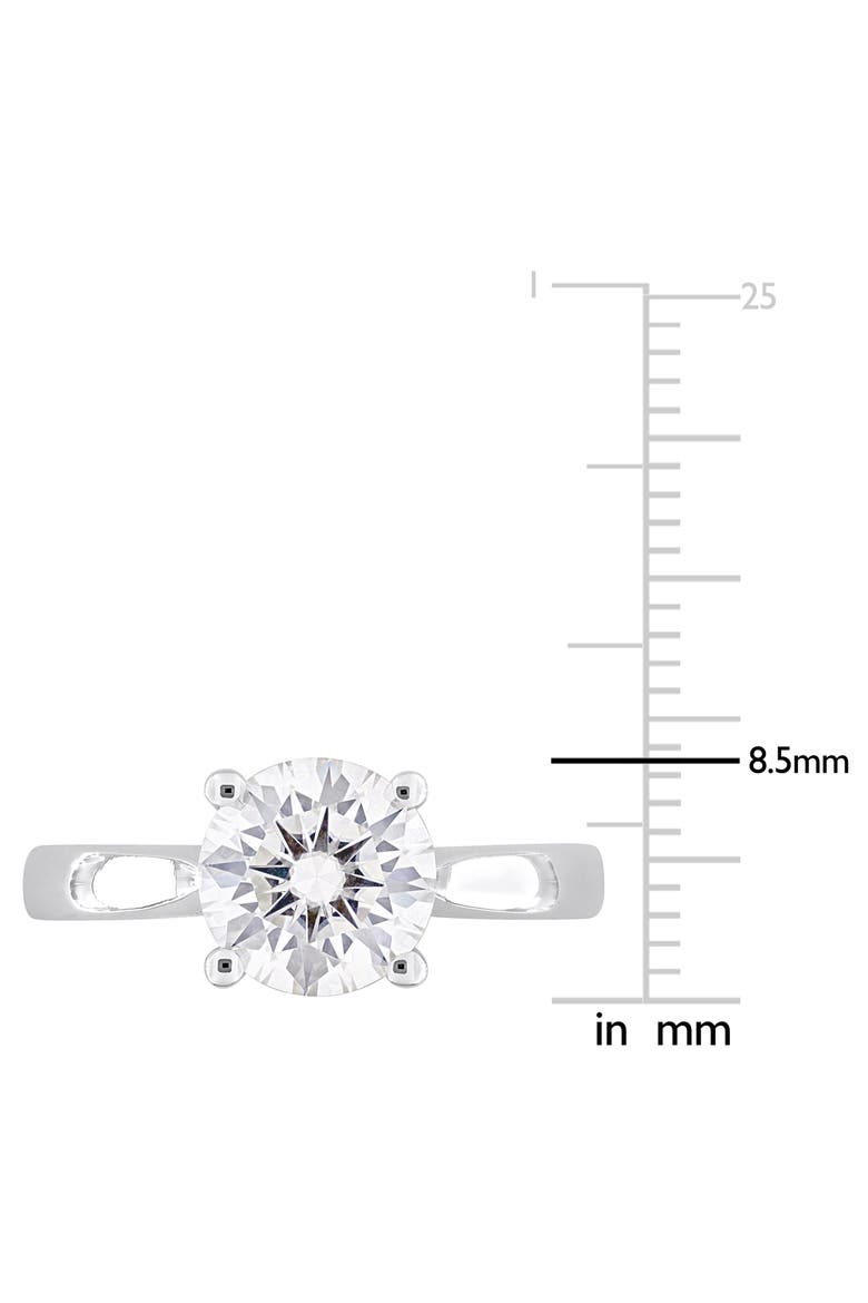 Dew Round Cut Created Moissanite Ring, Alternate, color, SILVER