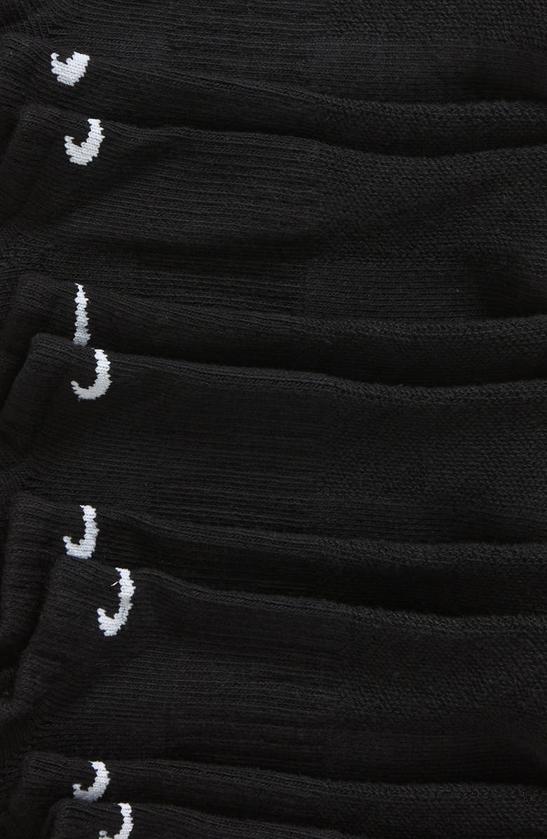 Nike Everyday Cushioned No-Show Socks - Pack of 6, Alternate, color, 010 Black/White