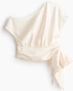 H&M Satin One-shoulder Blouse