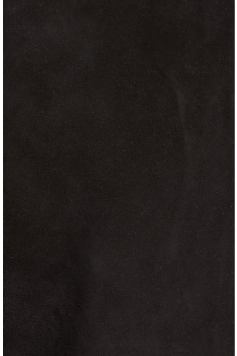 Black Suede Biker Jacket, Alternate, color, BLACK
