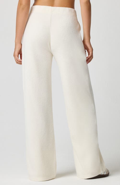 Florence By Mills Micro Thermal Wide Leg Pants In White