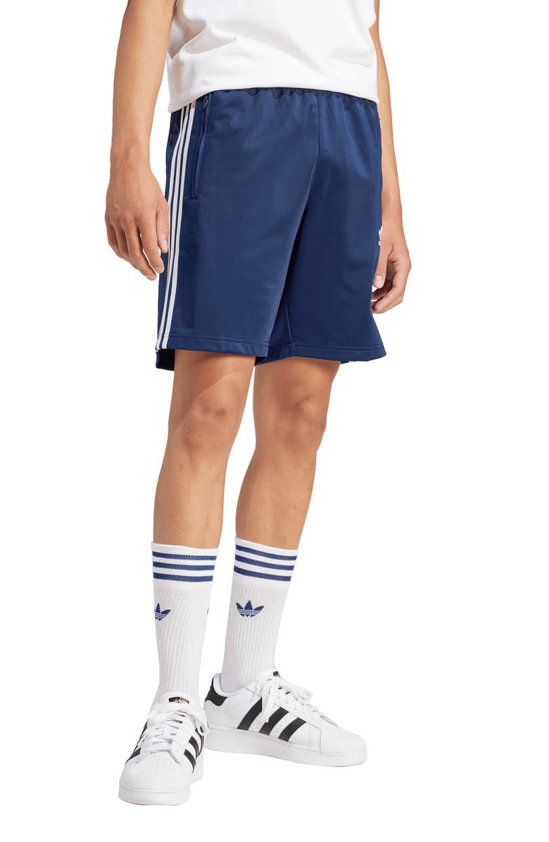 adidas Originals Adicolor Firebird Sweat Shorts, Alternate, color, Night Indigo/ White