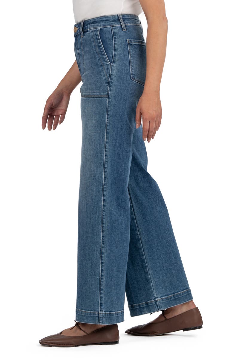 KUT from the Kloth Meg Patch Pocket High Waist Wide Leg Jeans, Alternate, color, 