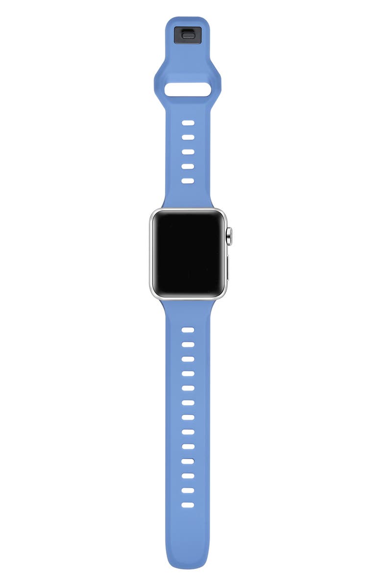 The Posh Tech Premium Silicone Apple Watch<sup>®</sup> Watchband, Alternate, color, Blue
