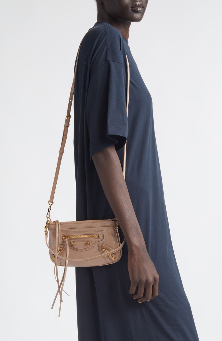 Balenciaga Le City Leather Pouch on a Strap, Alternate, color, 5833 Blush