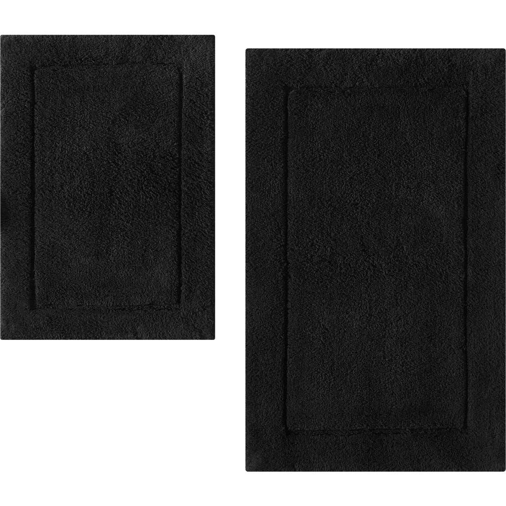Calvin Klein Essence 2-piece Tufted Bath Mat Set In Black