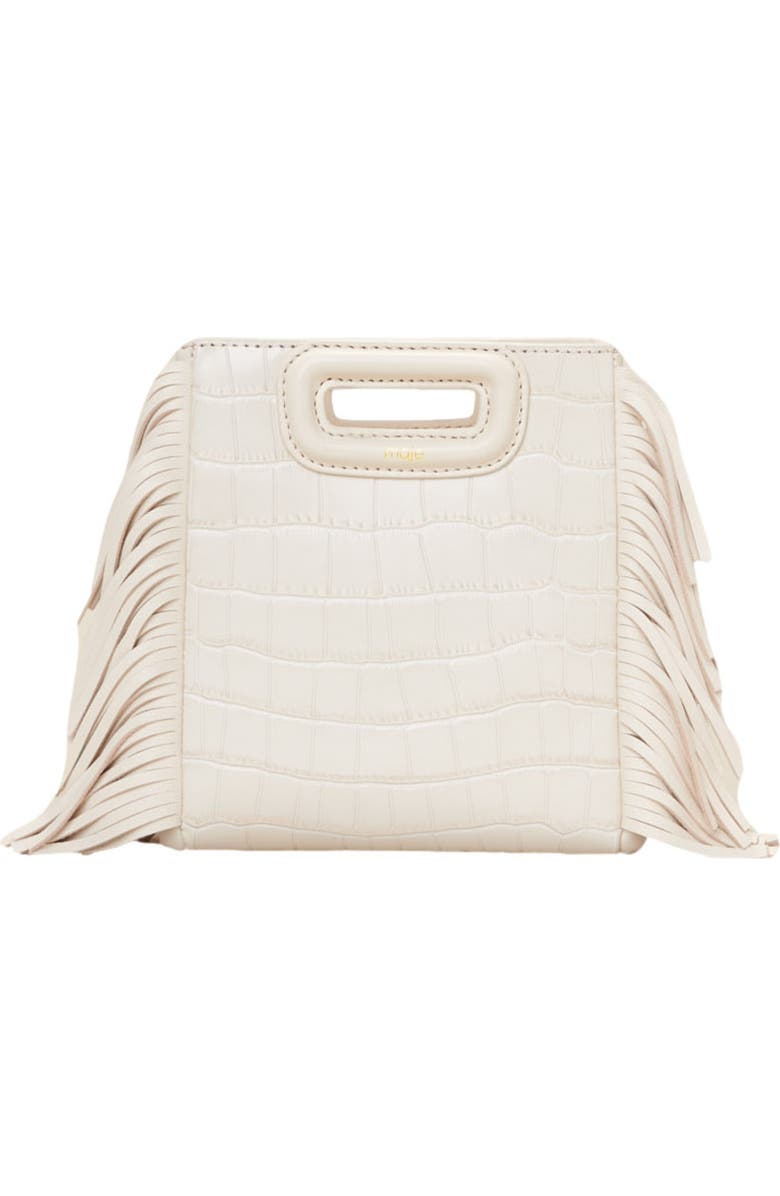 maje Mini embossed-leather M bag with chain, Main, color,