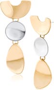 JARDIN Geometric Modern Two-Tone Drop Earrings
