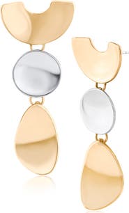 JARDIN Geometric Modern Two-Tone Drop Earrings (Nordstrom Exclusive)