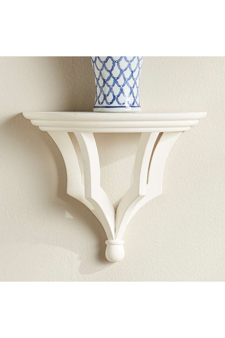 Bennett Antique White Floating Wall Shelf, Alternate, color, White