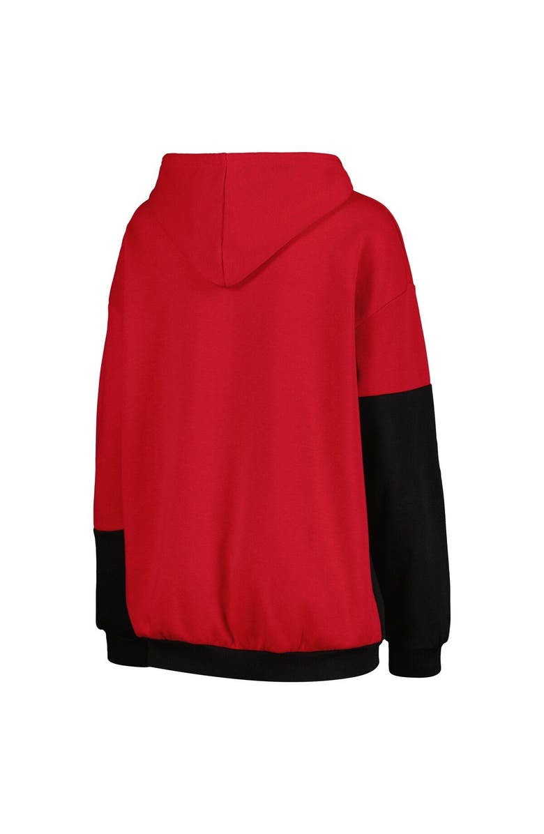 GAMEDAY COUTURE Women's Gameday Couture Crimson/Black Indiana Hoosiers Matchmaker Diagonal Cowl Pullover Hoodie, Alternate, color,