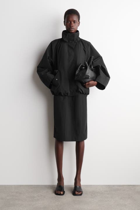 Gathered Pencil Skirt