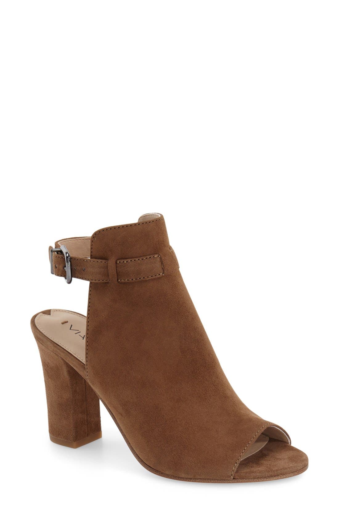 'Fabrizie' Suede Sandal, Main, color, RATTAN SUEDE