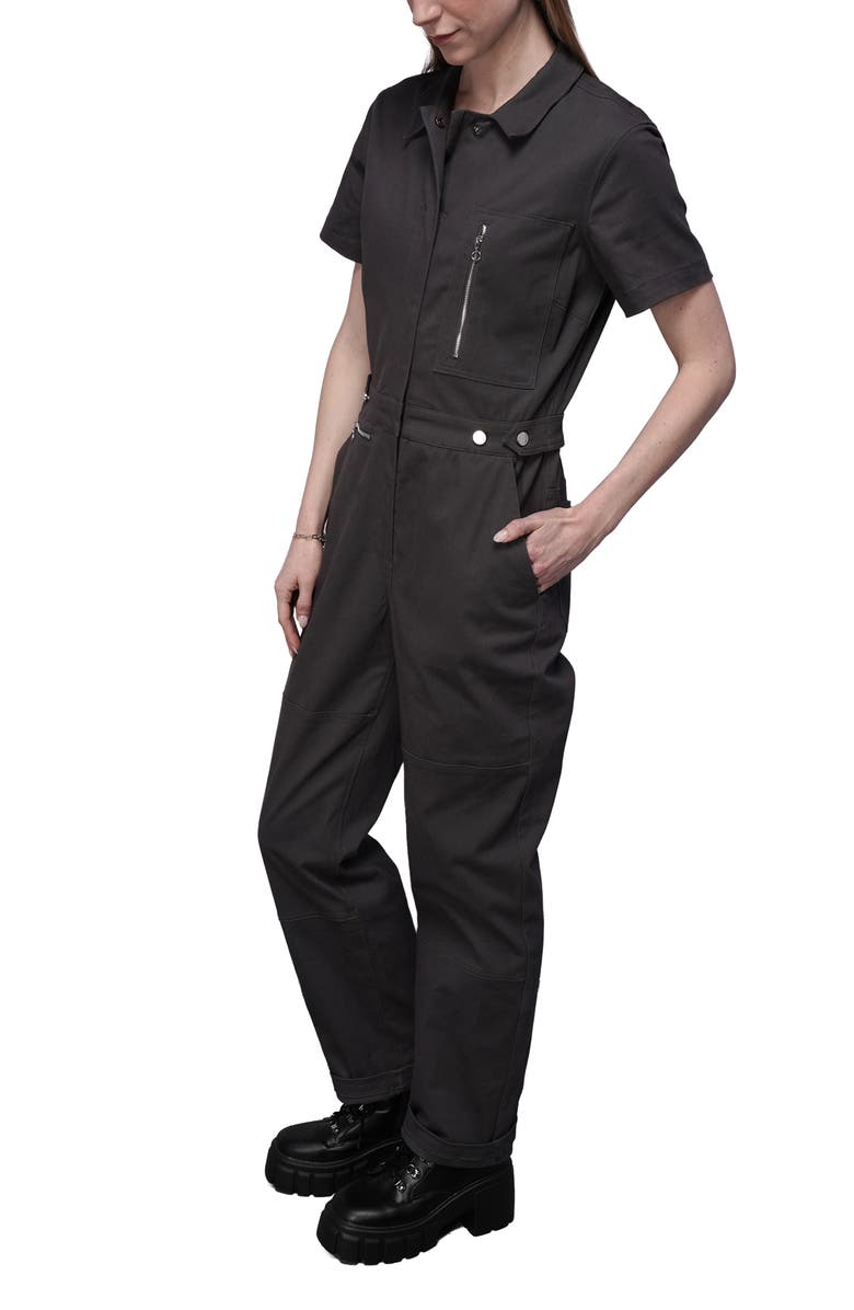 WILDFANG The Essential High Waisted Zipper Coverall, Alternate, color, Charcoal