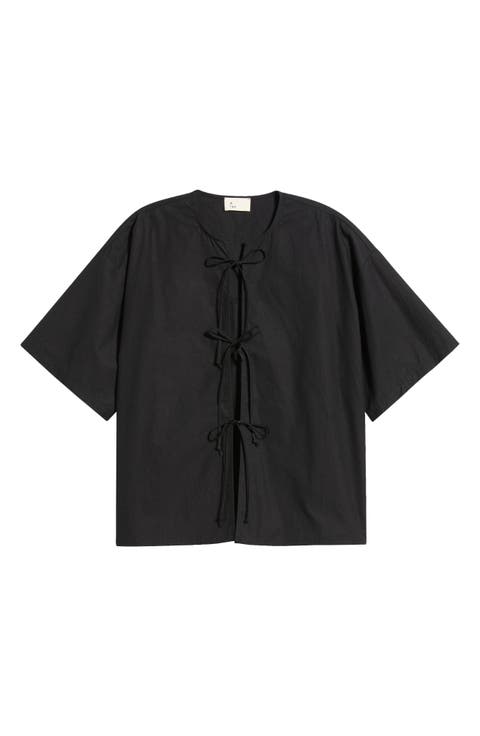 Evadne Tie Front Top