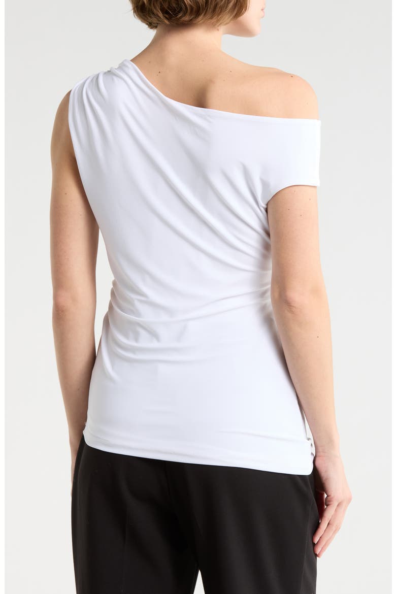 Asymmetric One-Shoulder Top, Alternate, color, WHITE