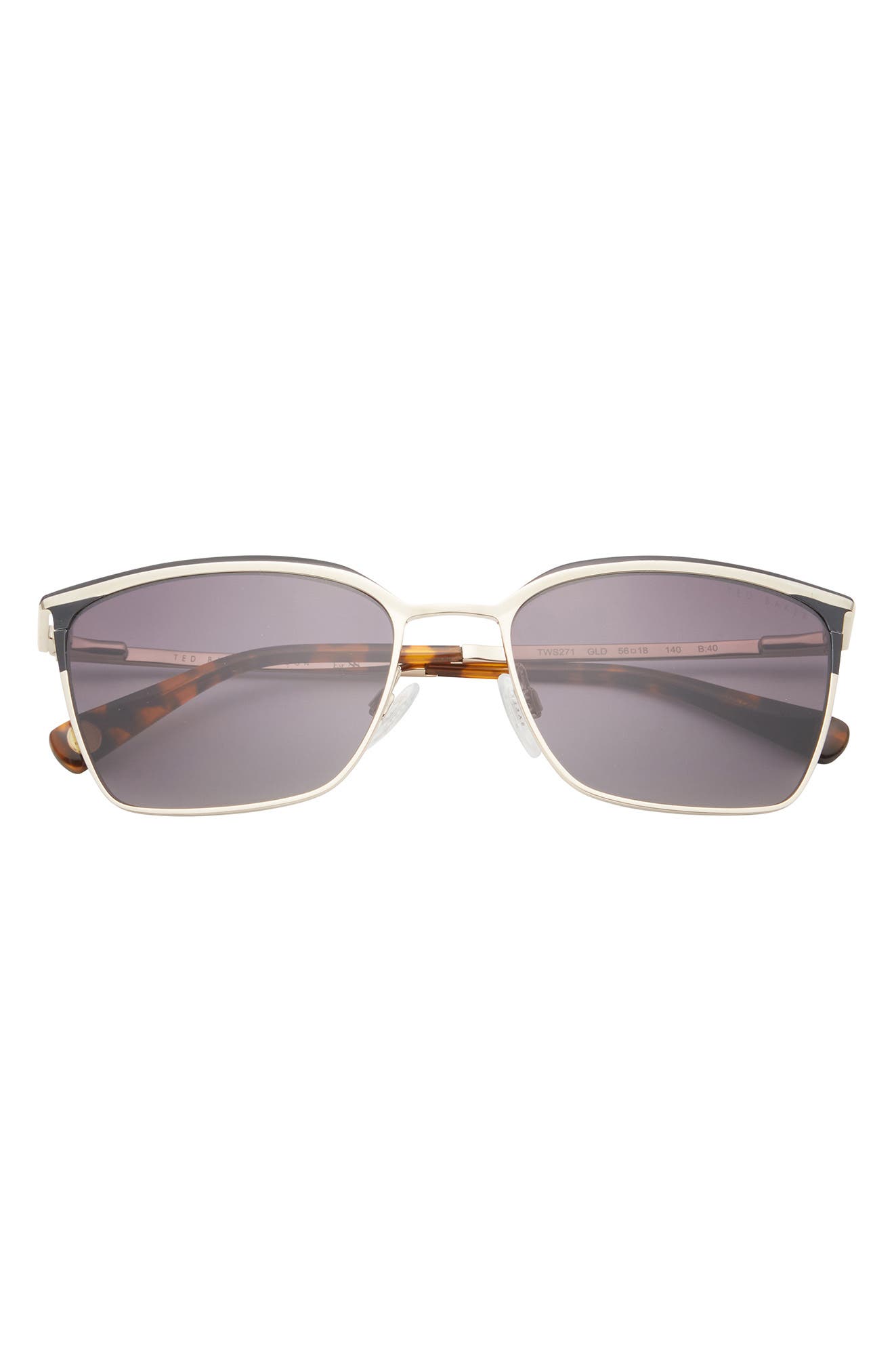 Ted Baker London 56mm Polarized Square Sunglasses