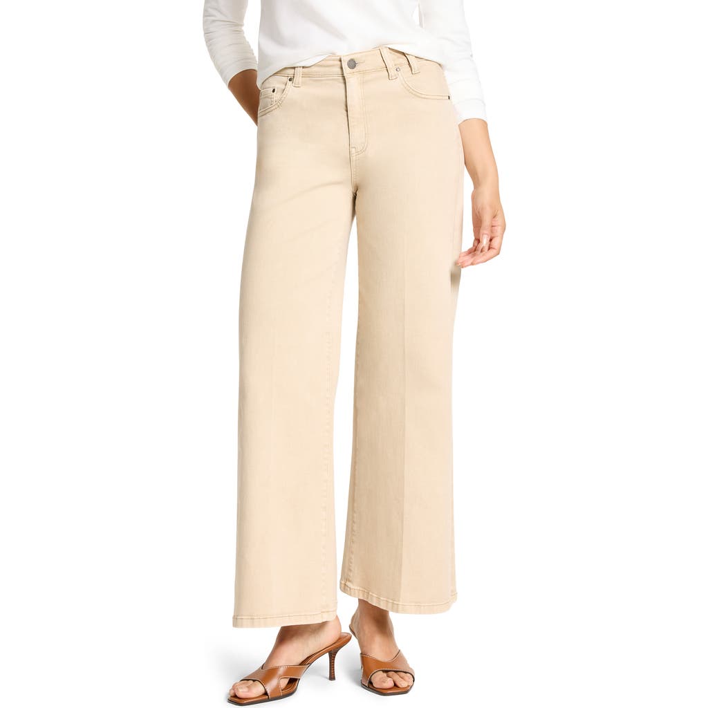 Nic + Zoe Nic+zoe Weekend Raw Hem Mid Rise Ankle Wide Leg Jeans In Burgundy