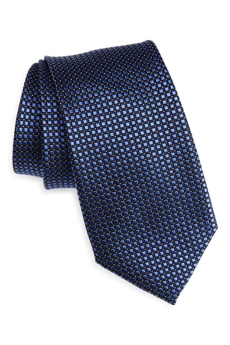 Textured Silk Tie, Main, color, NAVY