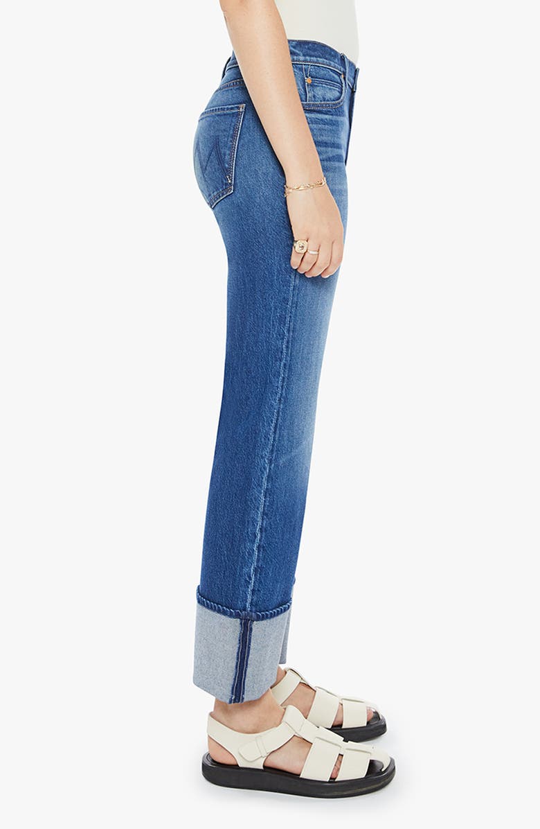 MOTHER The Checkerboard Duster Flood Cuff Jeans, Alternate, color, Bunny Hop