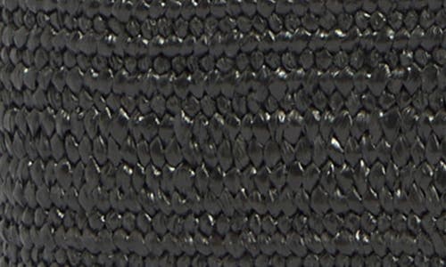 Vince Camuto Woven Square Buckle Belt In Black