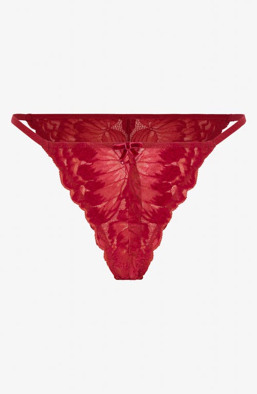 Savage X Fenty Plush Rush String Brazilian Cut Briefs In Red