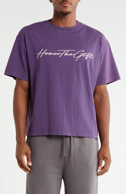 Script Cotton Graphic T-Shirt