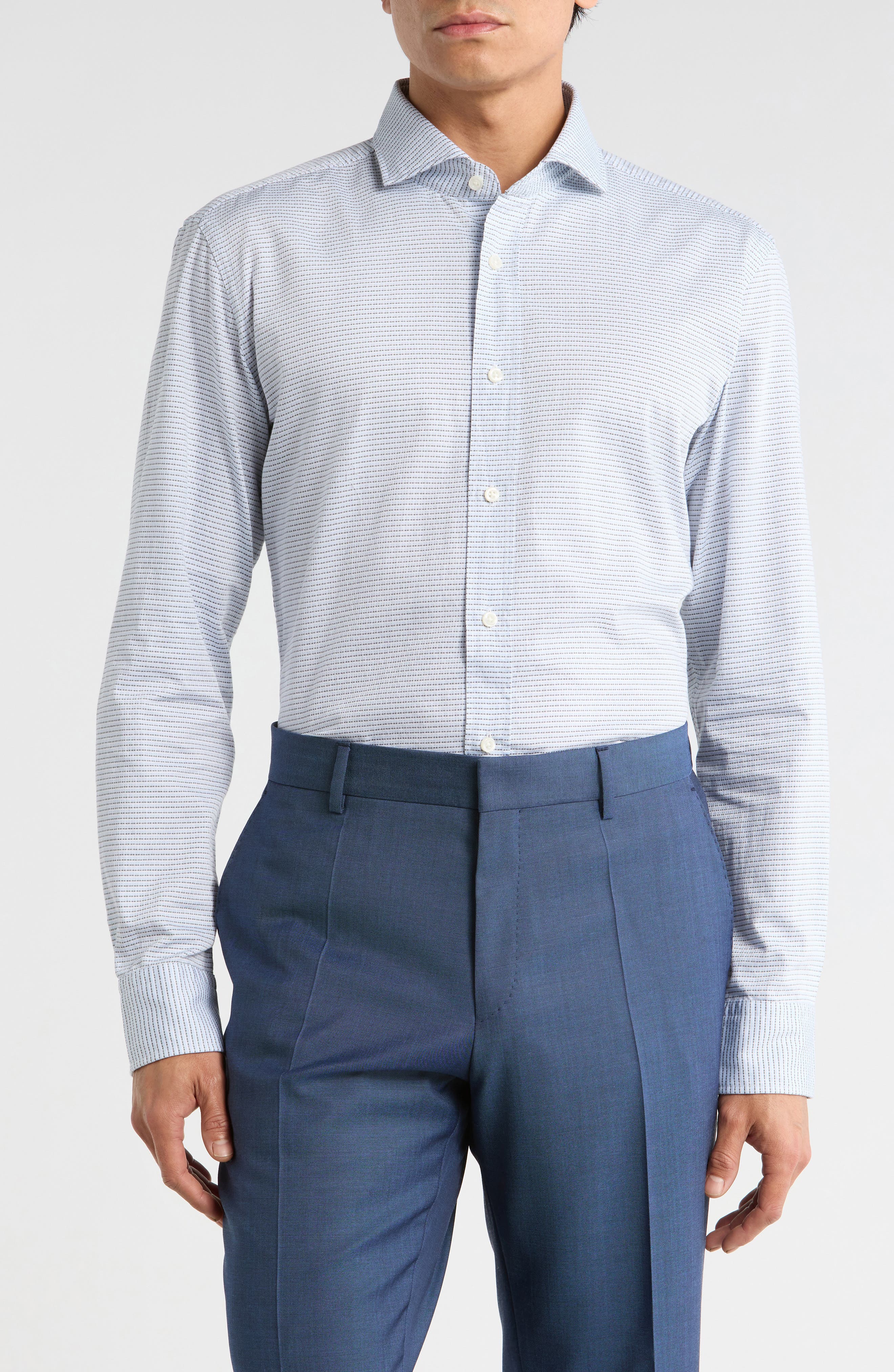 BOSS Hank Kent Slim Fit Cotton Dress Shirt