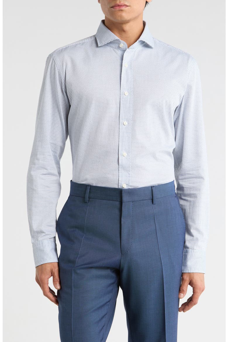 Hank Kent Slim Fit Cotton Dress Shirt, Main, color, LIGHT/ PASTEL BLUE