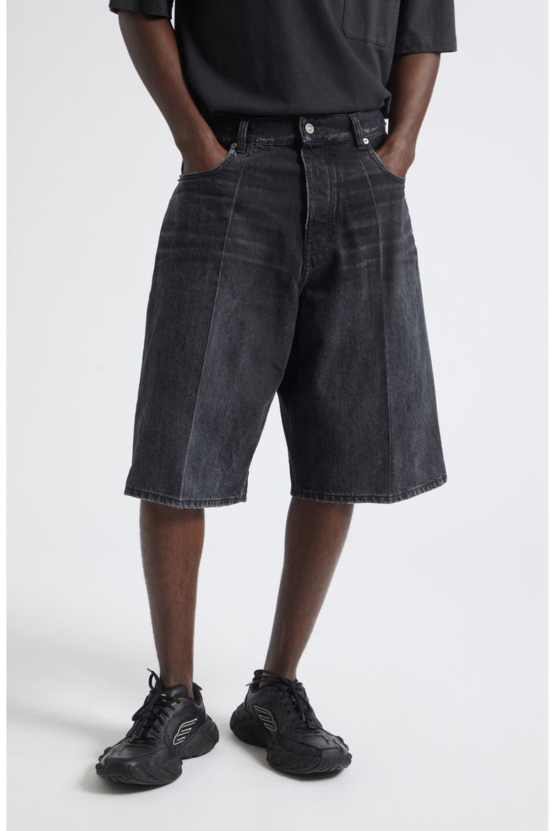 Stay Press Denim Shorts, Main, color, 1000 BLACK