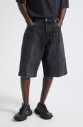 Balenciaga Stay Press Denim Shorts