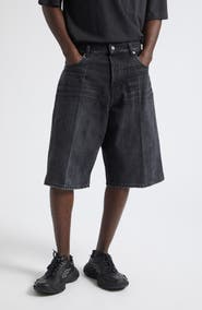 Balenciaga Stay Press Denim Shorts