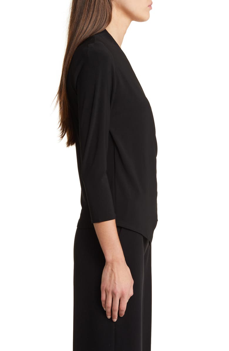 Anne Klein Asymmetric Hem Faux Wrap Top, Alternate, color,