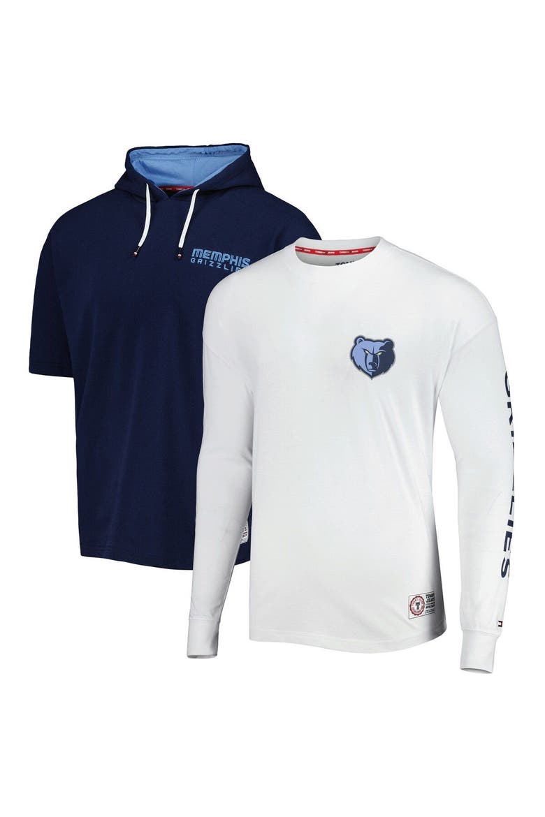 Men's Tommy Jeans Navy/White Memphis Grizzlies Matthew 2-In-1 T-Shirt & Hoodie Combo Set, Main, color, Navy