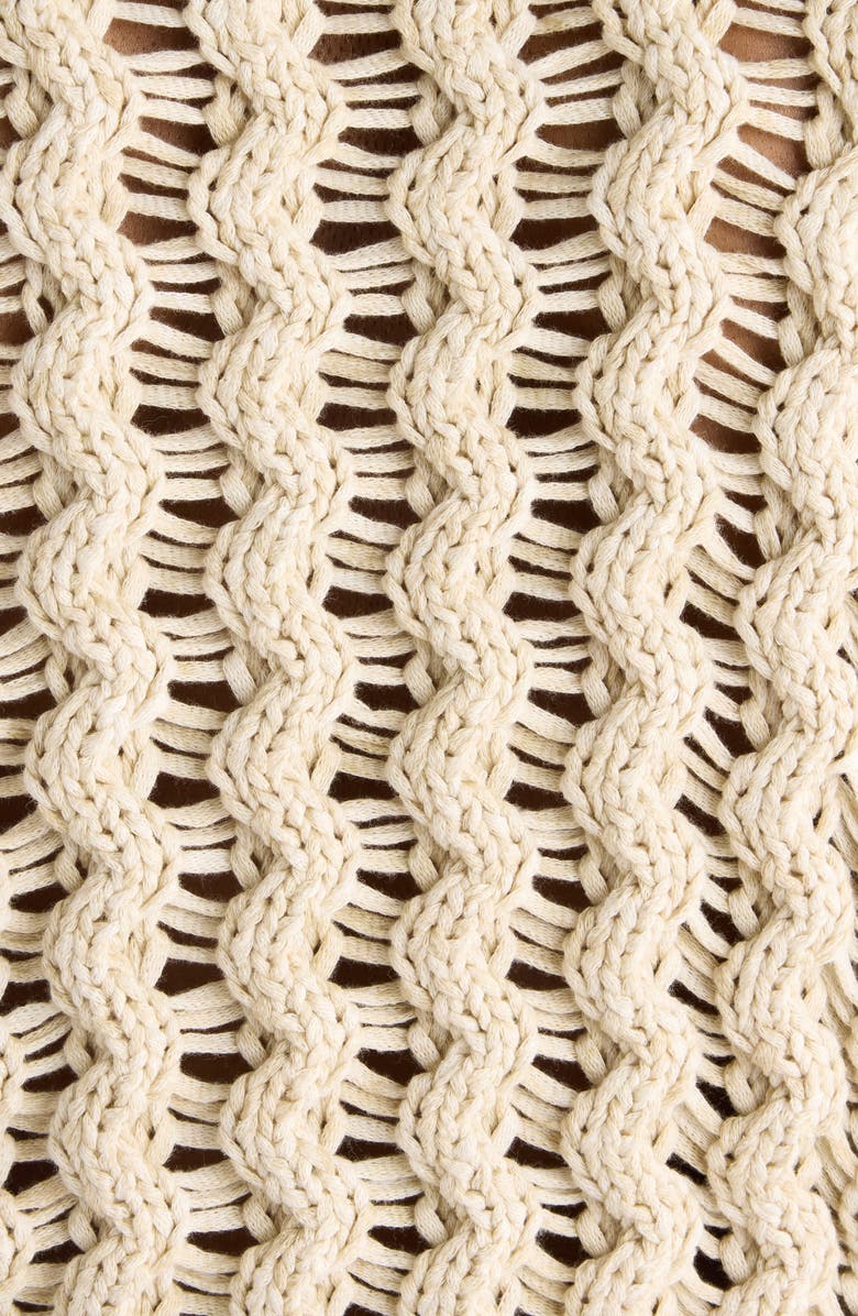 Isabel Marant Aurelys Cotton Open Stitch Sweater, Alternate, color, Ecru