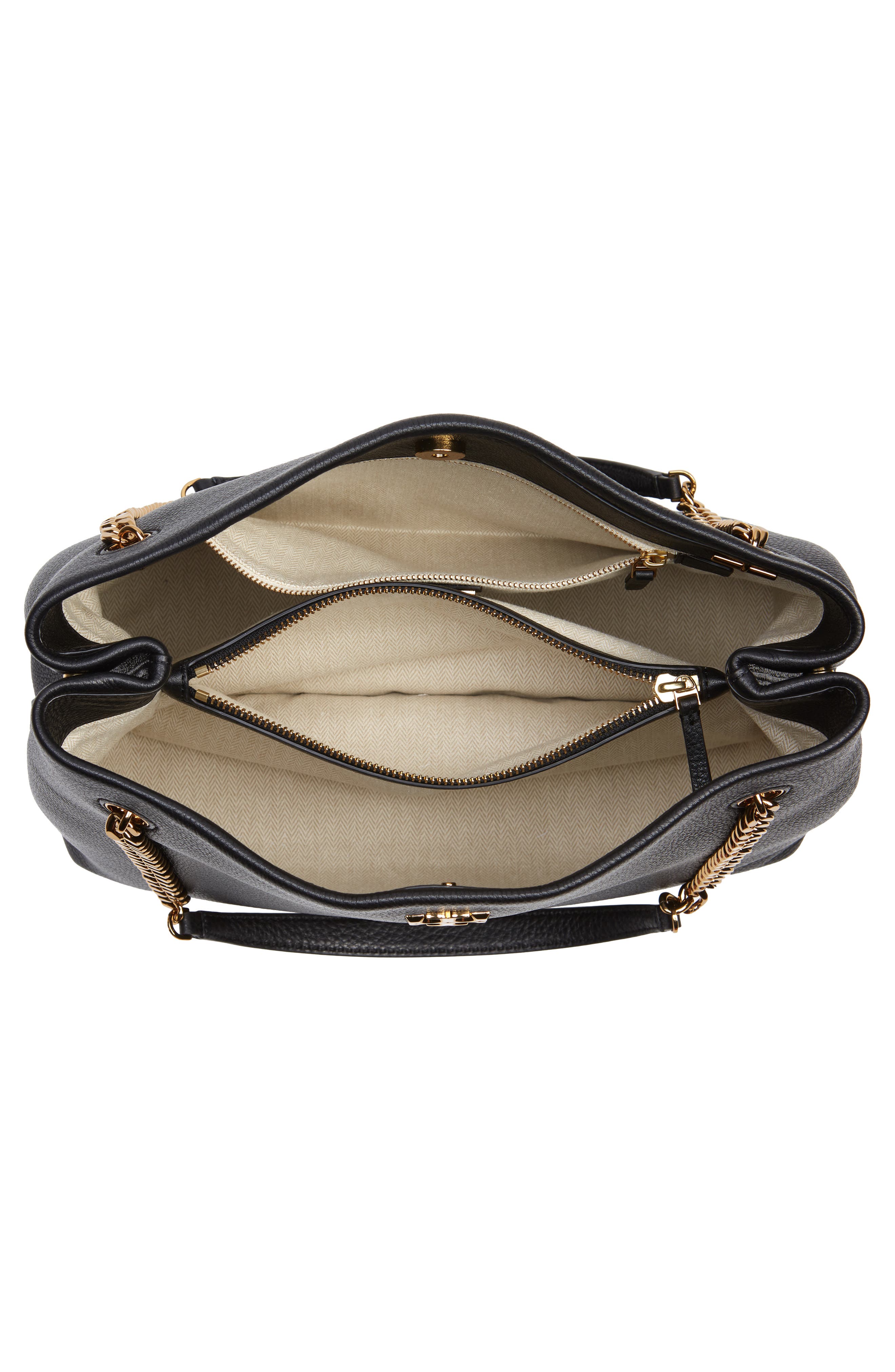 Tory Burch Kira Leather Tote, Alternate, color, 