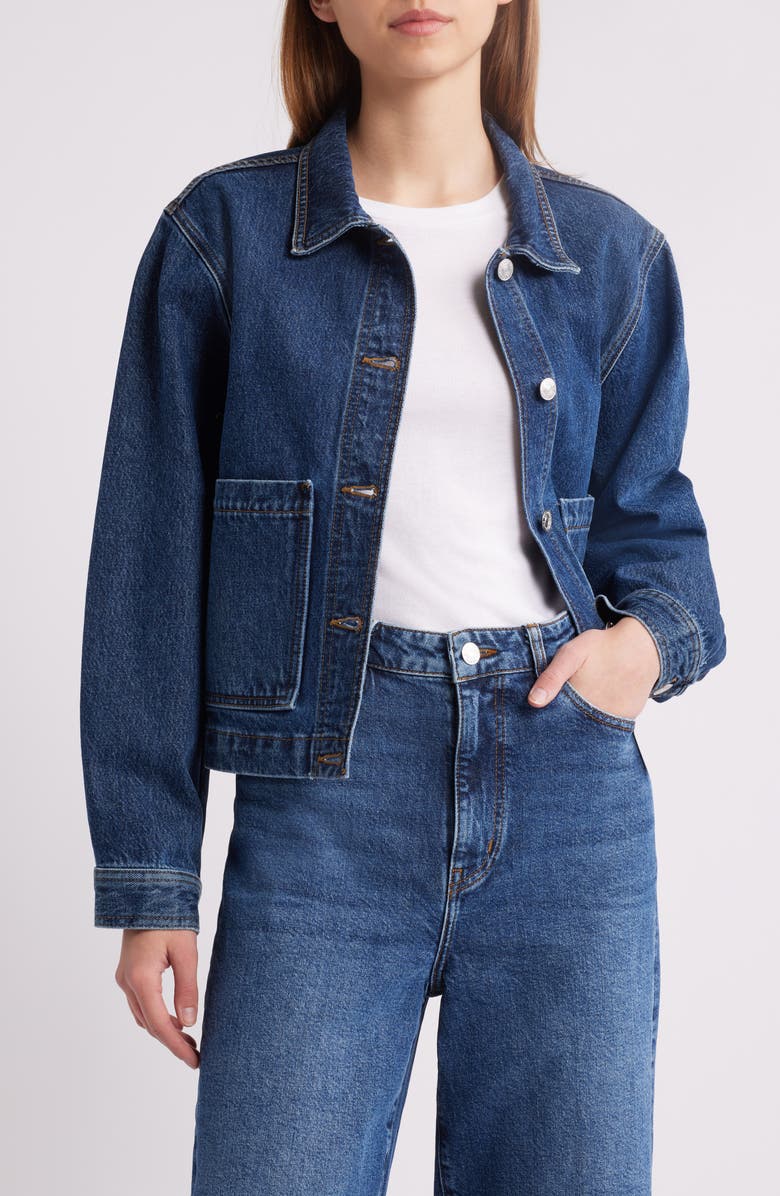 FRAME The Patch Pocket Denim Jacket, Main, color, Noble