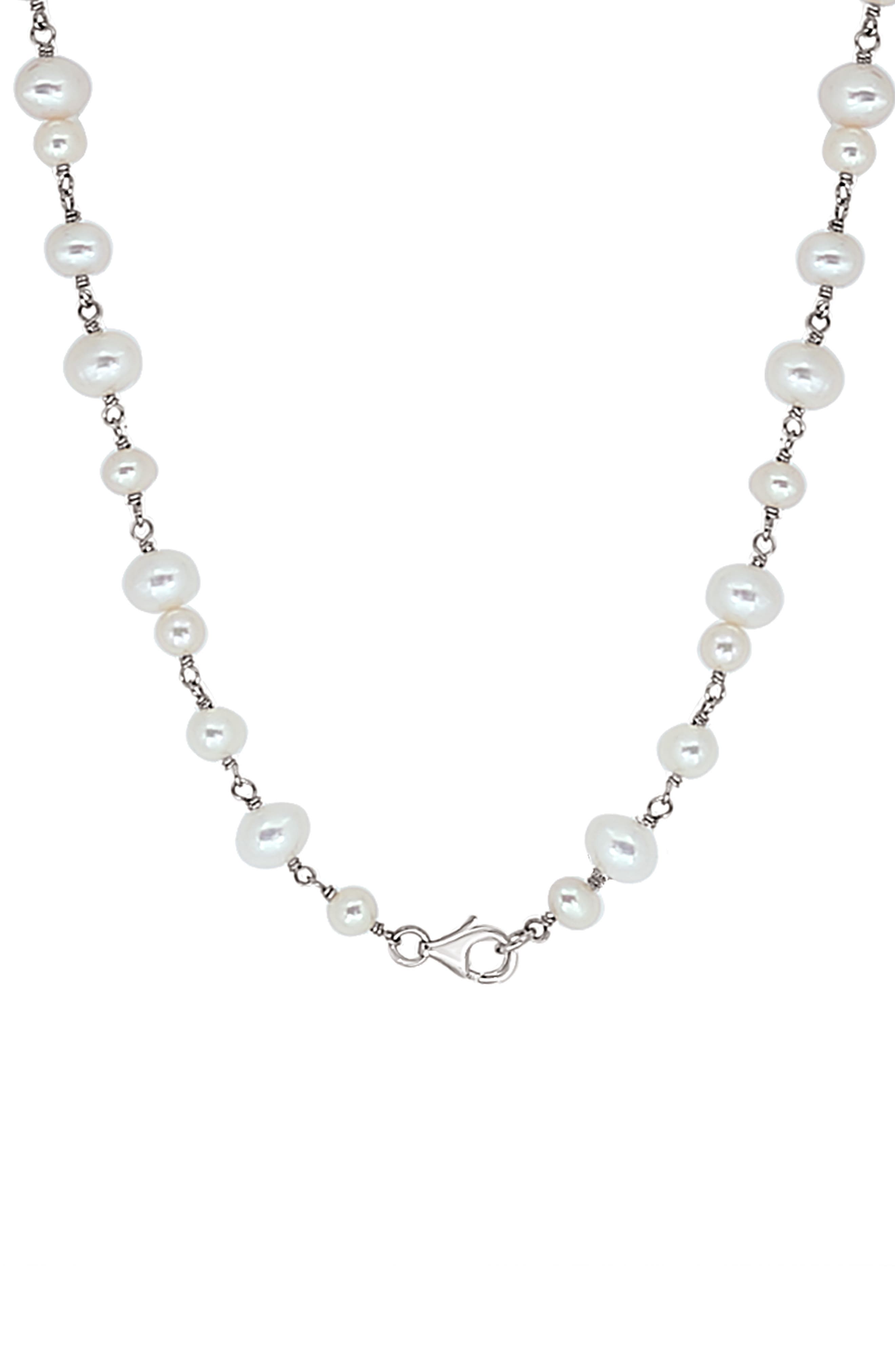 Sterling Silver Cultured Pearl Necklace