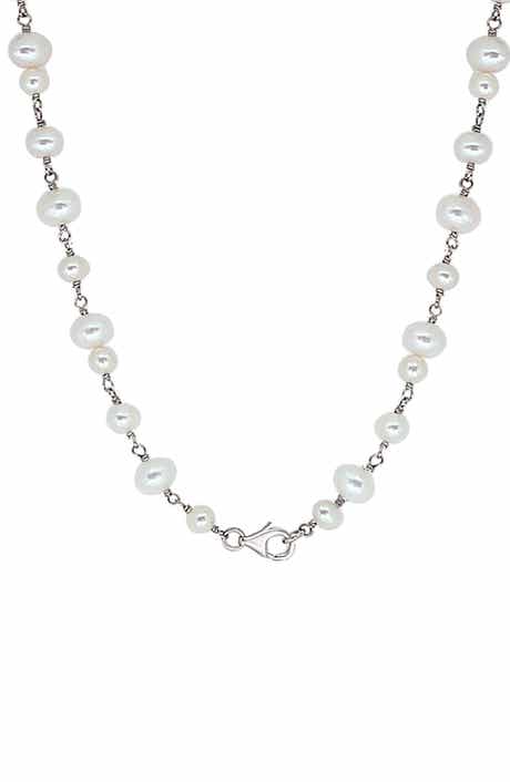 Sterling Silver Cultured Pearl Necklace