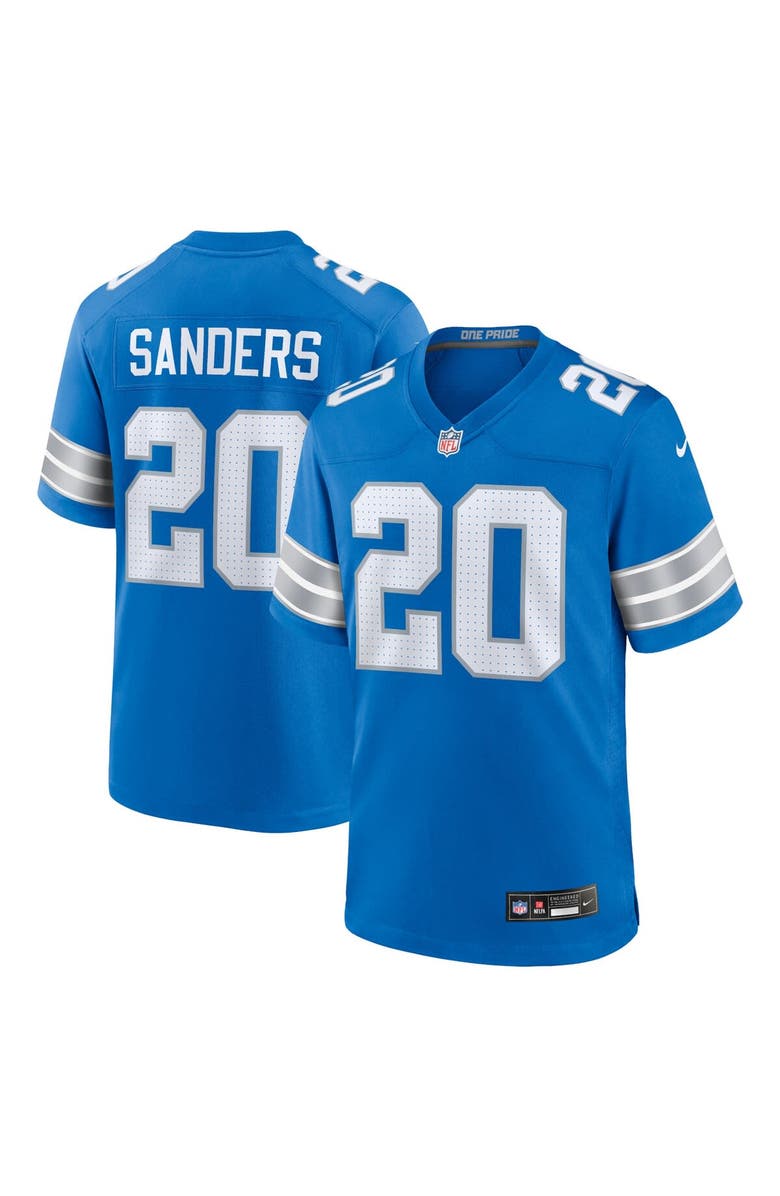 Nike Men's Nike Barry Sanders Blue Detroit Lions Retired Player Game Jersey, Main, color, Blue