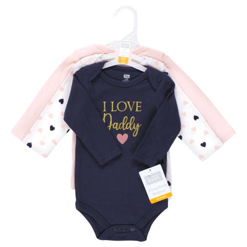 Hudson Baby Little Soft Cotton Long-sleeve One-piece 3pk