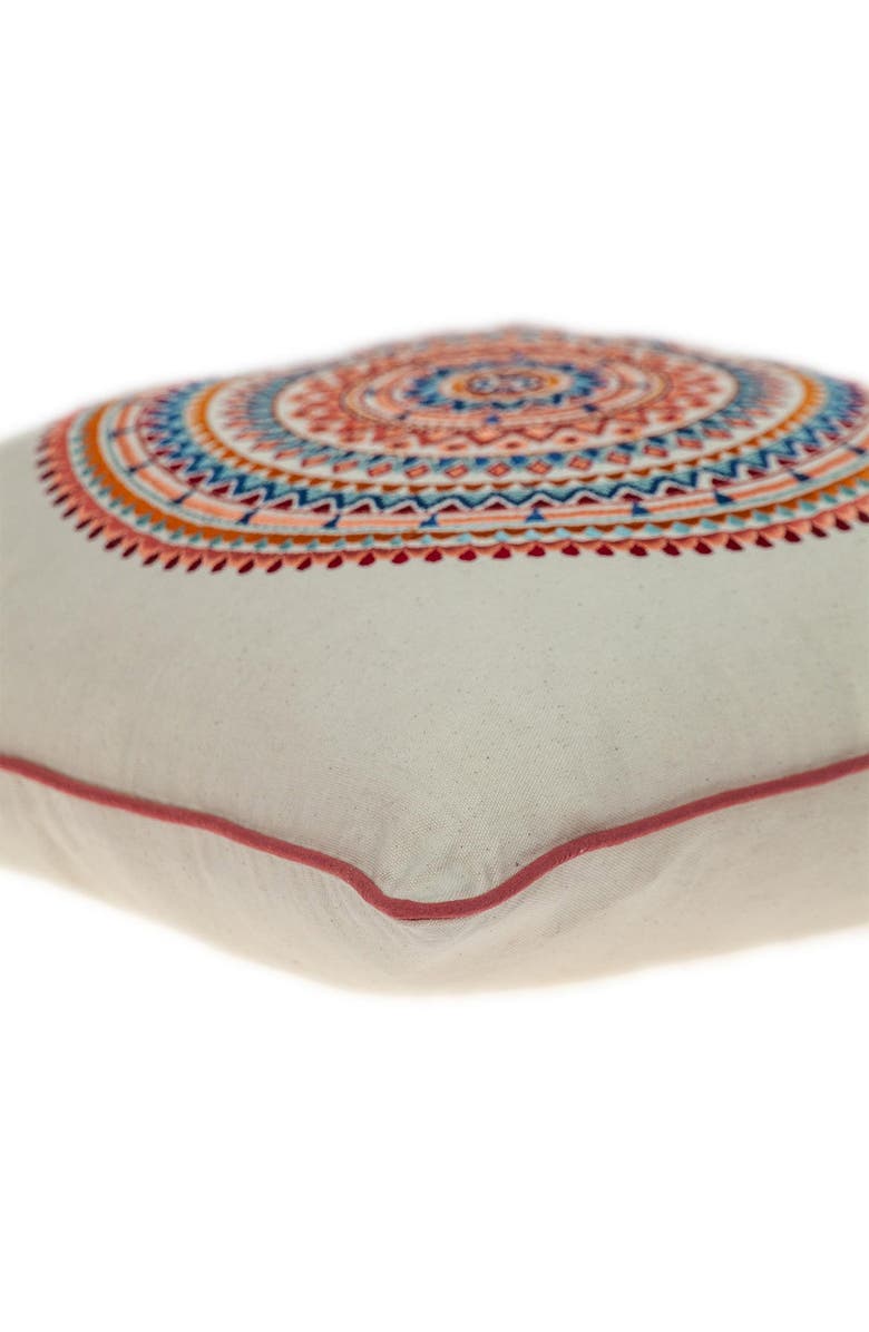 PARKLAND COLLECTION Glibo Embroidered Throw Pillow, Alternate, color, Beige