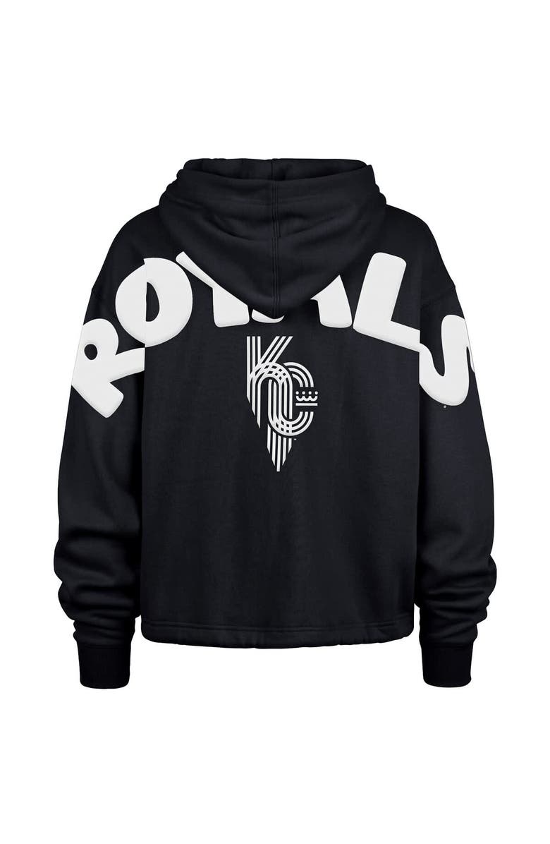 '47 Women's '47  Navy Kansas City Royals City Connect Venice Cropped Pullover Hoodie, Alternate, color, 