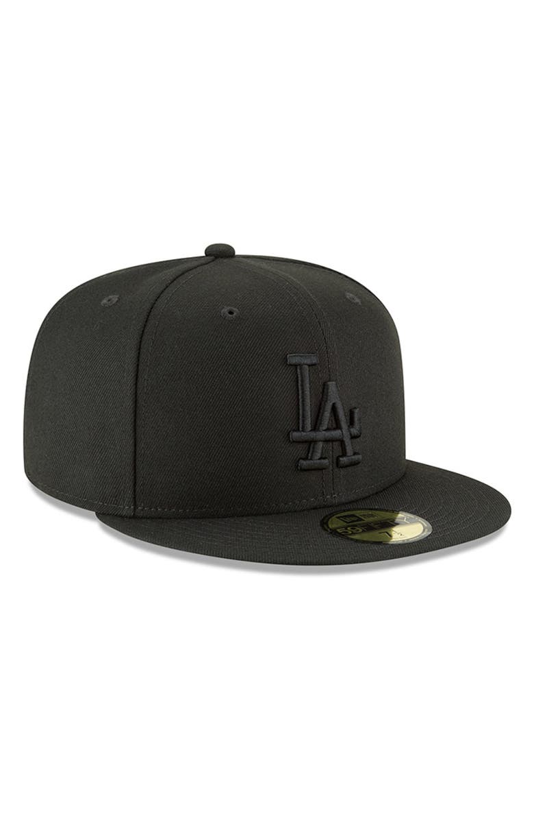 New Era Men's New Era Black Los Angeles Dodgers Secondary Logo Basic 59FIFTY Fitted Hat, Alternate, color, Black